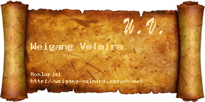 Weigang Velmira névjegykártya